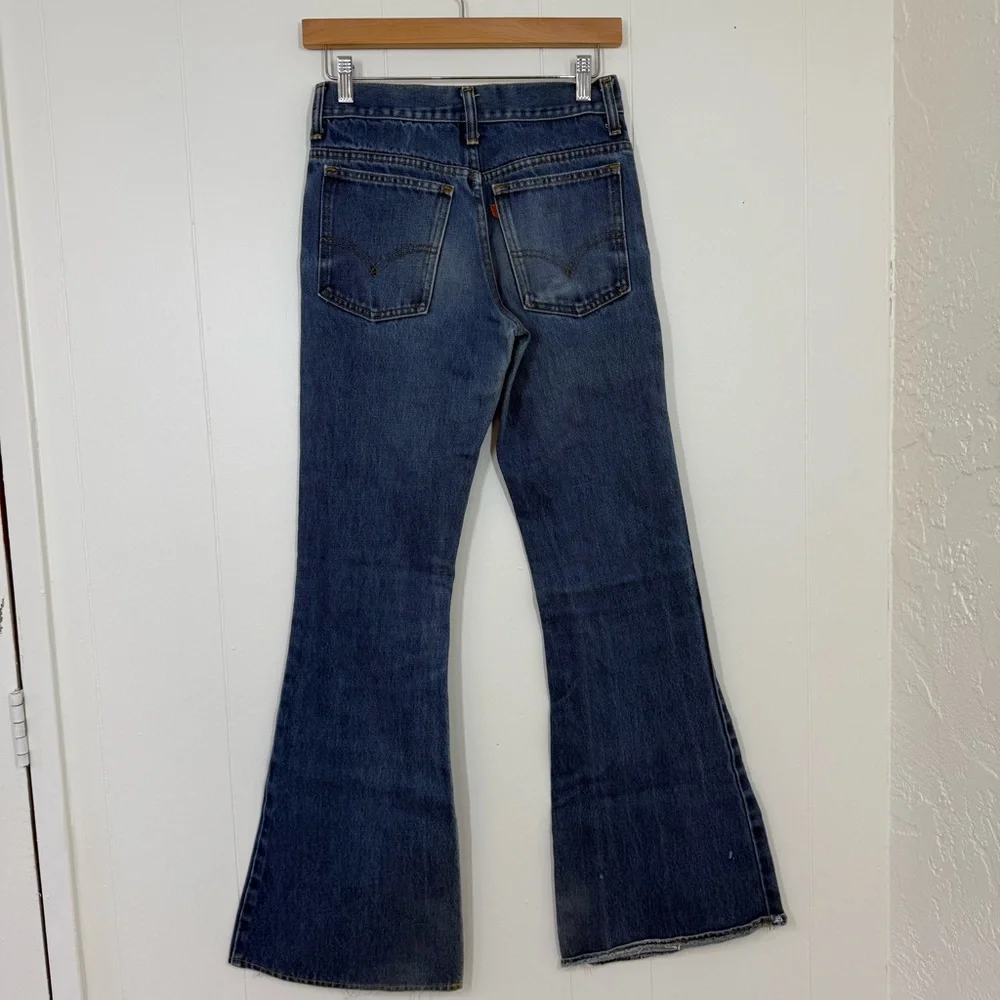 Levi’s Vintage Orange Tab Paper Tag Student Big Bell Flare Jeans - Picture 9 of 15